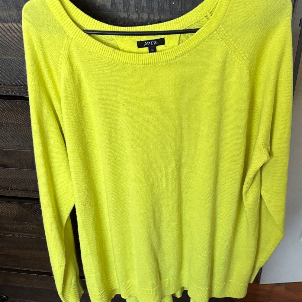Apt. 9 Bright Lemon Crewneck Sweater